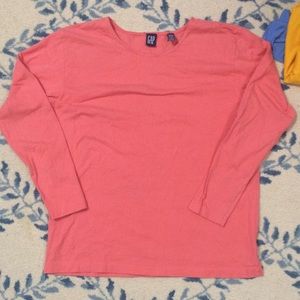 5/$25 Gap long sleeve t shirt coral pink c…
